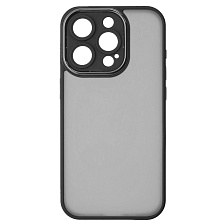 Чехол накладка KING для APPLE iPhone 15 Pro Max (6.7"), силикон, пластик, защита камеры, цвет окантовки черный