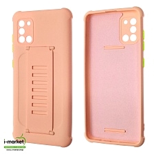 Чехол накладка LADDER NANO для SAMSUNG Galaxy A31 (SM-A315), силикон, держатель, цвет светло коралловый