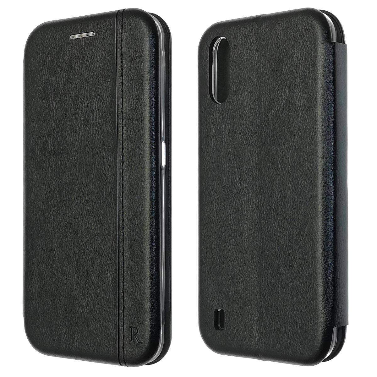 Чехол книжка VINTAGE LiNE для SAMSUNG Galaxy A01, SAMSUNG Galaxy M01, экокожа, визитница, цвет черный