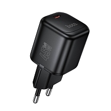 СЗУ (Сетевое зарядное устройство) HOCO N84 Mini GaN, 45W, 1 USB Type C, PD3.2, цвет черный