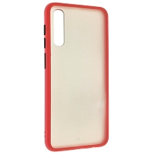 Чехол накладка SKIN SHELL для SAMSUNG Galaxy A50 (SM-A505), A30s (SM-A307), A50s (SM-A507), силикон, пластик, цвет окантовки красный
