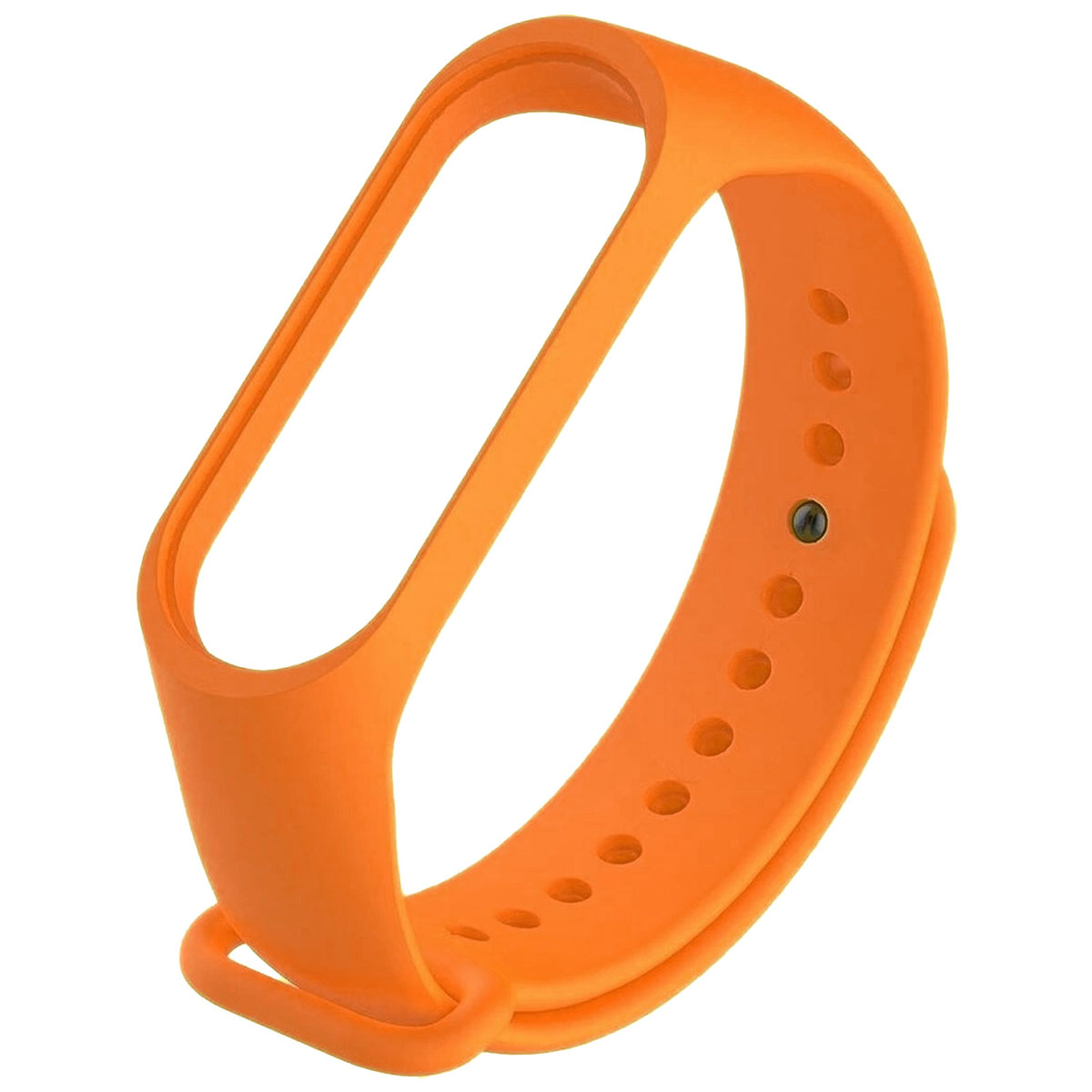 Сменный ремешок для фитнес браслета, смарт часов XIAOMI Mi Band 5, цвет оранжевый.