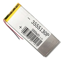 АКБ универсальная 3555130p 3.7V Li-Pol 3000 mAh (3.5*55*130 mm)