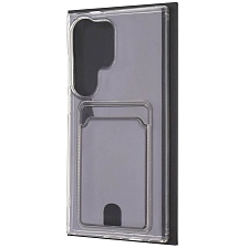 Чехол накладка CARD CASE для SAMSUNG Galaxy S24 Ultra, силикон, отдел для карт, цвет прозрачный Чехол накладка CARD CASE для SAMSUNG Galaxy S24 Ultra, силикон, отдел для карт, цвет прозрачный