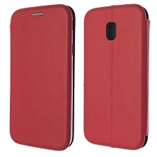 Чехол книжка STYLISH для SAMSUNG Galaxy J3 2017 (SM-J330), экокожа, визитница, цвет красный