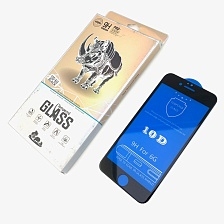 Защитное стекло "10D" UNIPHA Premium для APPLE iPhone 6/6G/6S (4.7") цвет канта черный.