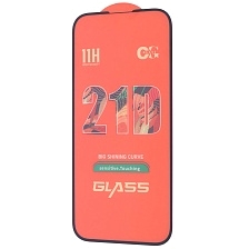 Защитное стекло 21D для APPLE iPhone 15 Pro (6.1"), цвет окантовки черный
