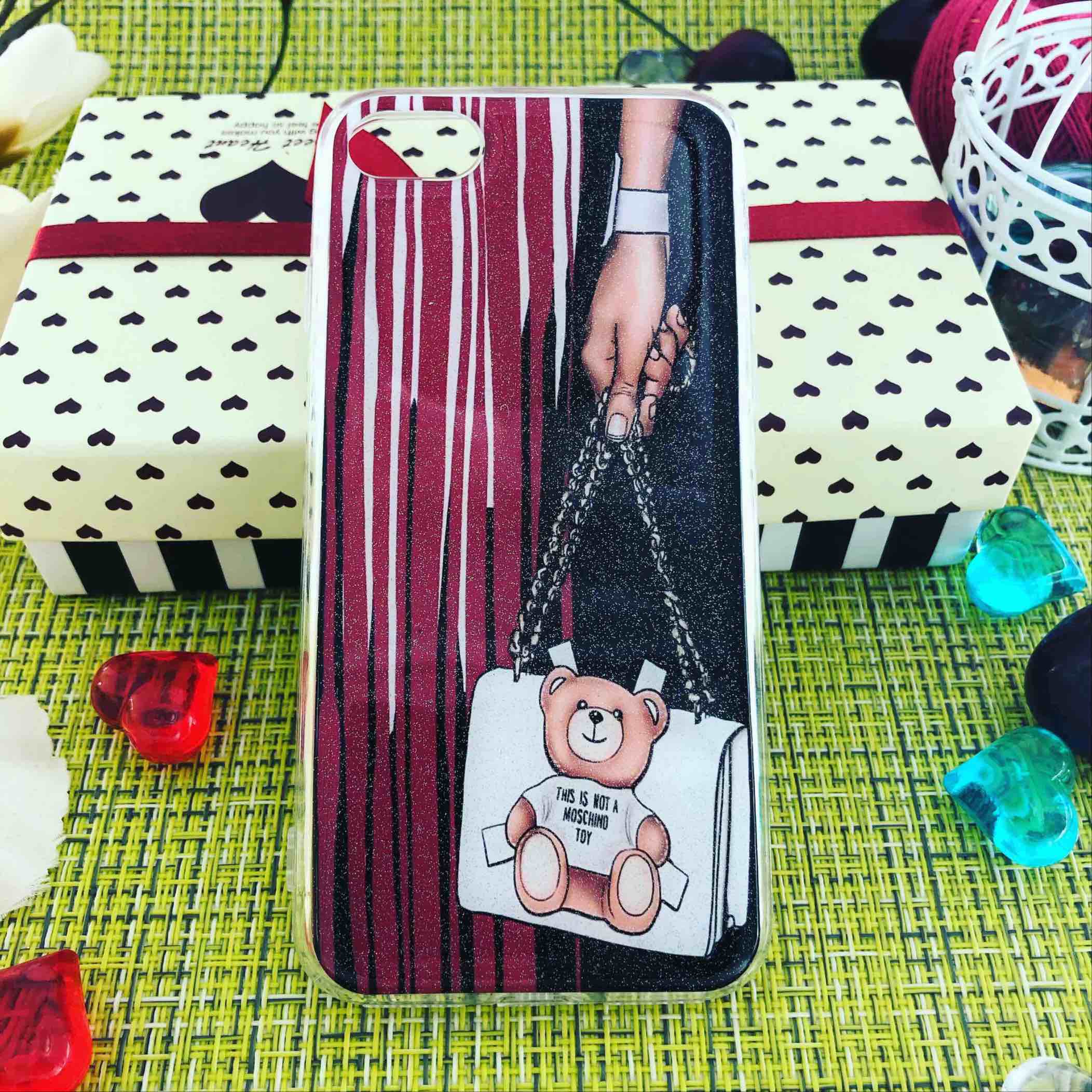 Чехол накладка для APPLE iPhone 7, 8, силикон, рисунок Сумочка THIS IS NOT A MOSCHINO TOY.
