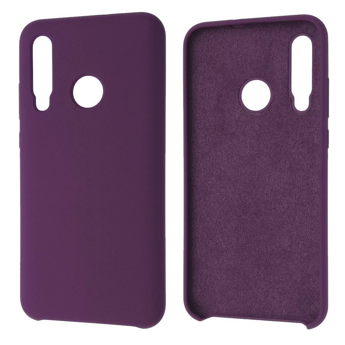 Чехол накладка Silicon Cover для HUAWEI Honor P Smart Z, Honor 9X, Oppo F11 Pro, силикон, бархат, цвет фиолетовый