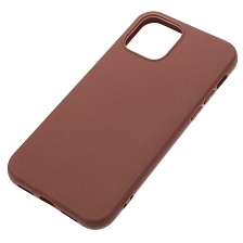 Чехол накладка для APPLE iPhone 12 (6.1"), iPhone 12 Pro (6.1"), силикон, матовый, цвет коричневый