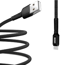 Кабель GO-DES GD-UC509M Micro USB, 3A, длина 1 метр, цвет черный