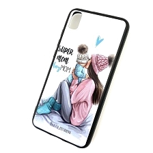 Чехол накладка для XIAOMI Redmi 7A, силикон, рисунок super MOM boy MOM.