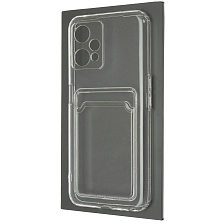 Чехол накладка CARD CASE для Realme 9 5G, 9 Pro, силикон, отдел для карт, цвет прозрачный Чехол накладка CARD CASE для Realme 9 5G, 9 Pro, силикон, отдел для карт, цвет прозрачный