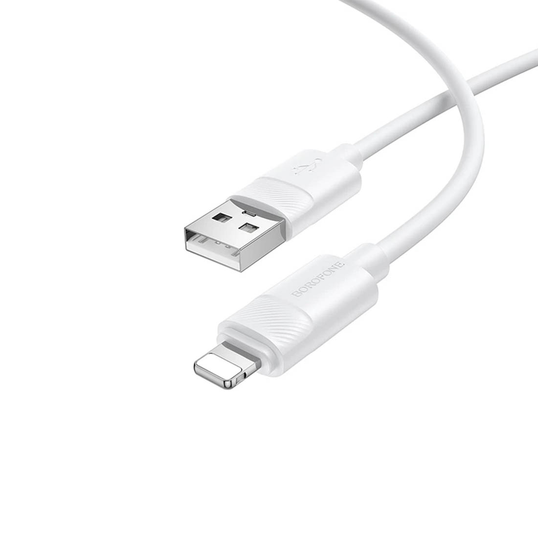 Кабель BOROFONE BX123 Leya USB A на Lightning 8 pin, 12W, длина 1 метр, цвет белый