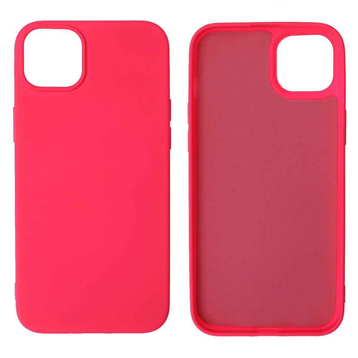 Чехол накладка NANO для APPLE iPhone 14 Plus, силикон, бархат, цвет фуксия