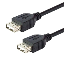 Удлинитель USB 2.0 AF-AF, длина 1 метр, цвет черный