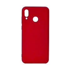 Чехол накладка для HUAWEI Honor 8C (BKK-L21), силикон, матовый, цвет красный