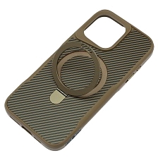 Чехол накладка Sky Armor с поддержкой MagSafe для APPLE iPhone 16 Pro Max, подставка, карбон, цвет коричневый