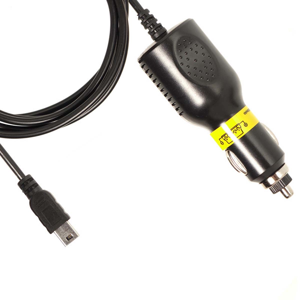 АЗУ (Автомобильное зарядное устройство) LP5 V3 с кабелем Mini USB, 2A, длина 1.5 метра, цвет черный