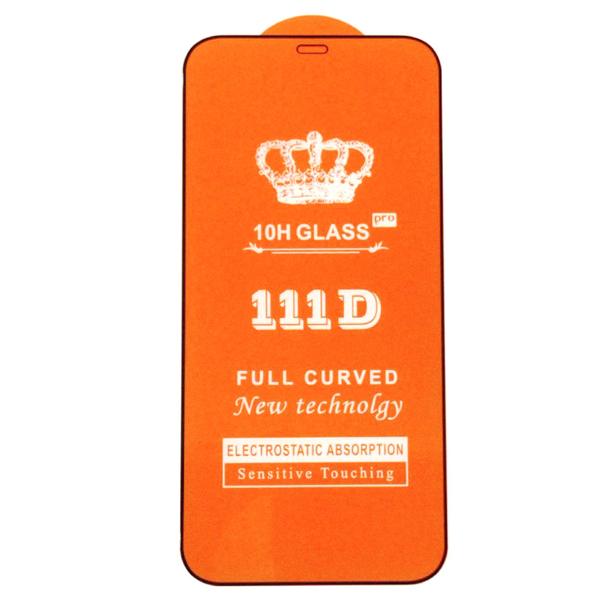 Защитное стекло 111D для APPLE iPhone 12 Pro MAX (6.7"), цвет окантовки черный