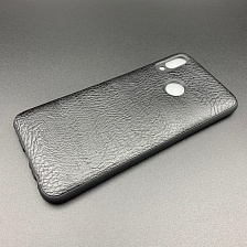Чехол-накладка для HUAWEI Honor 10 Lite / P Smart 2019 силиконовая под кожу, цвет чёрный.