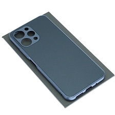 Чехол накладка для XIAOMI Redmi 12 4G, защита камеры, силикон, пластик, цвет темно синий