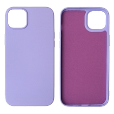 Чехол накладка NANO для iPhone 14 Plus, силикон, бархат, цвет сиреневый