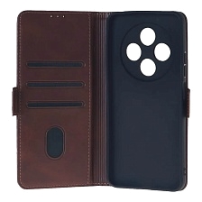 Чехол книжка NICE для XIAOMI Redmi 14C, POCO C75, защита камеры, экокожа, силикон, цвет коричневый