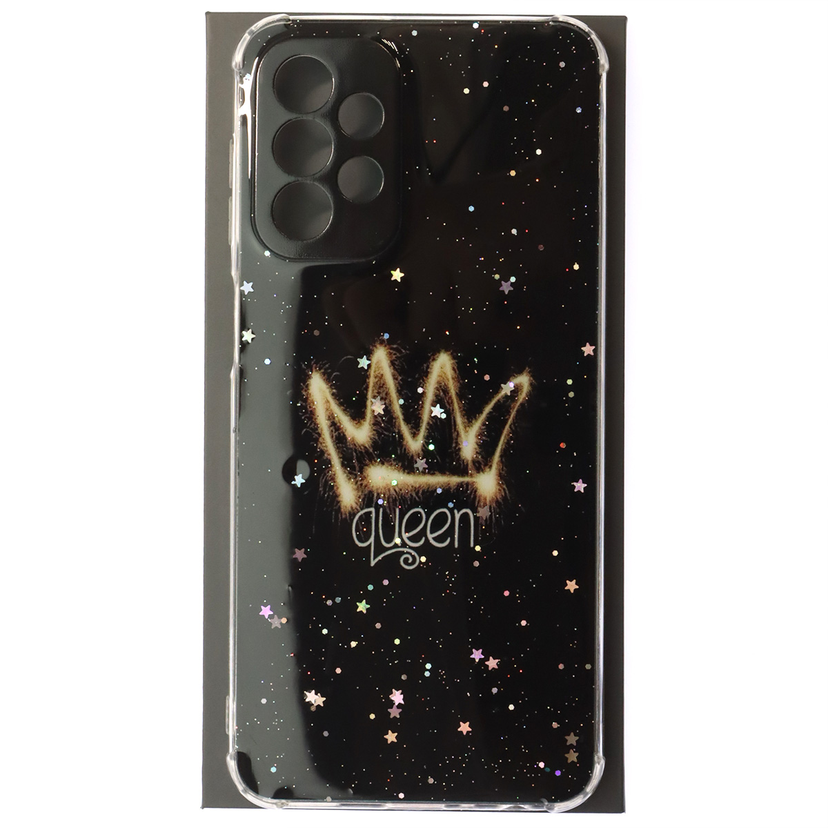 Чехол накладка для SAMSUNG Galaxy A23 (SM-A325F), силикон, глянцевый, блестки, рисунок Queen Чехол накладка для SAMSUNG Galaxy A23 (SM-A325F), силикон, глянцевый, блестки, рисунок Queen