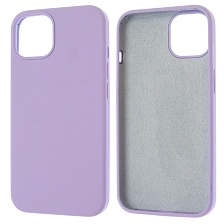 Чехол накладка Silicon Case для APPLE iPhone 13 (6.1), силикон, бархат, цвет сиреневый