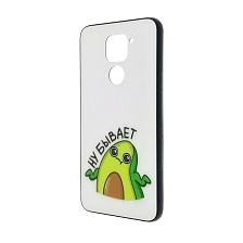 Чехол накладка для XIAOMI Redmi Note 9, силикон, стекло, рисунок AVOCADO Ну бывает.