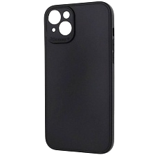 Чехол накладка для APPLE iPhone 15 Plus (6.7"), защита камеры, силикон, цвет черный