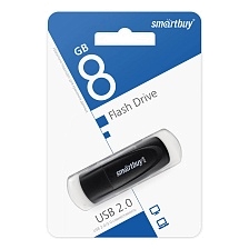 Флешка USB 2.0 8GB SMARTBUY Scout, цвет черный