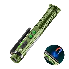 Фонарь светодиодный YEMAO YM-M46, 10 режимов, лазер, магнит, открывашка, цвет болотный