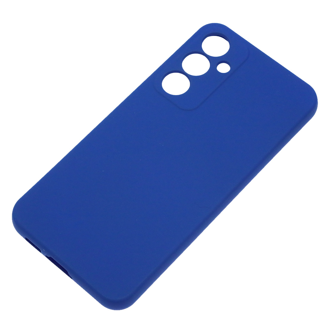 Чехол накладка Silicon Cover для SAMSUNG Galaxy S23 FE, защита камеры, силикон, бархат, цвет синий