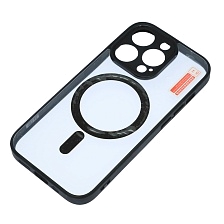 Чехол накладка Magnetic с поддержкой MagSafe для APPLE iPhone 14 Pro, силикон, защита камеры, цвет окантовки черный Чехол накладка Magnetic с поддержкой MagSafe для APPLE iPhone 14 Pro, силикон, защита камеры, цвет окантовки черный