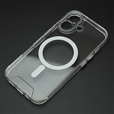 Чехол накладка SPACE для APPLE iPhone 17, Magsafe, защита камеры, пластик, силикон, прозрачный