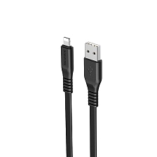 Кабель BOROFONE BX23 Wide power APPLE Lightning 8 pin, 2.4A, длина 1 метр, цвет черный