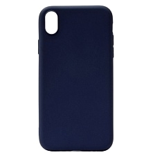 Чехол накладка для APPLE iPhone XR, силикон, цвет синий.
