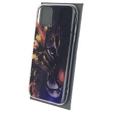 Чехол накладка для APPLE iPhone 11, силикон, рисунок Злой тигр