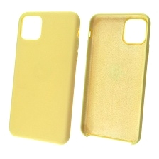 Чехол накладка Silicon Case для APPLE iPhone 11 Pro MAX 2019, силикон, бархат, цвет желтый