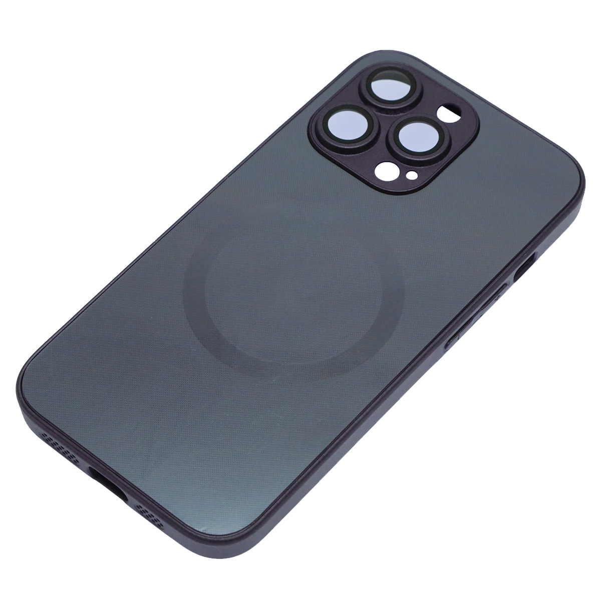 Чехол накладка с поддержкой MagSafe для APPLE iPhone 13 Pro (6.1"), защита камеры, силикон, пластик, цвет темно фиолетовый
