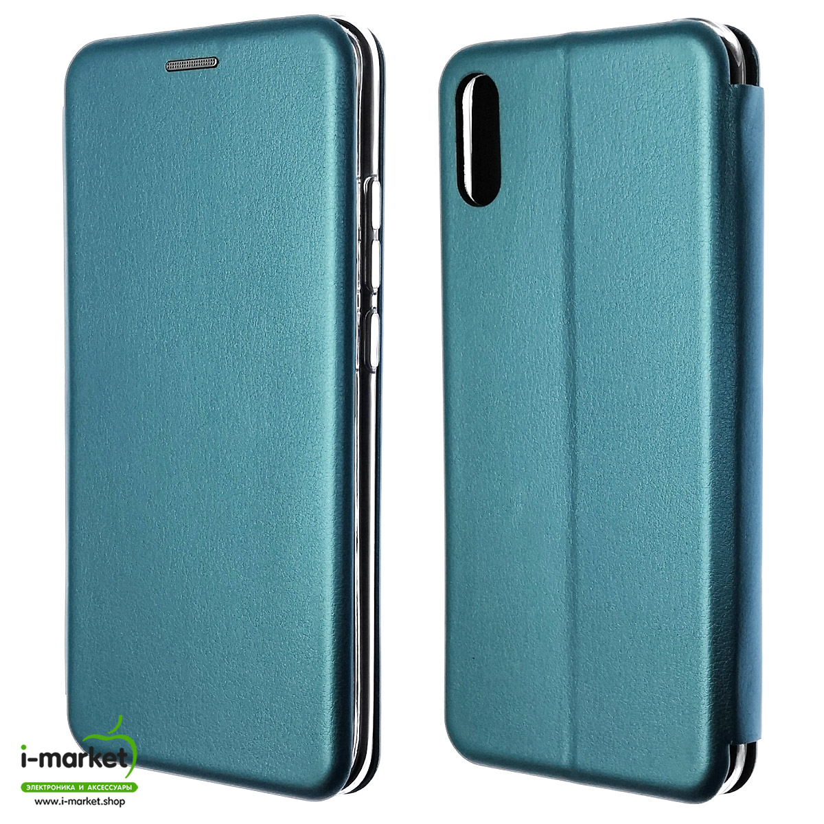 Чехол книжка STYLISH для XIAOMI Redmi 9A, экокожа, визитница, цвет голубой