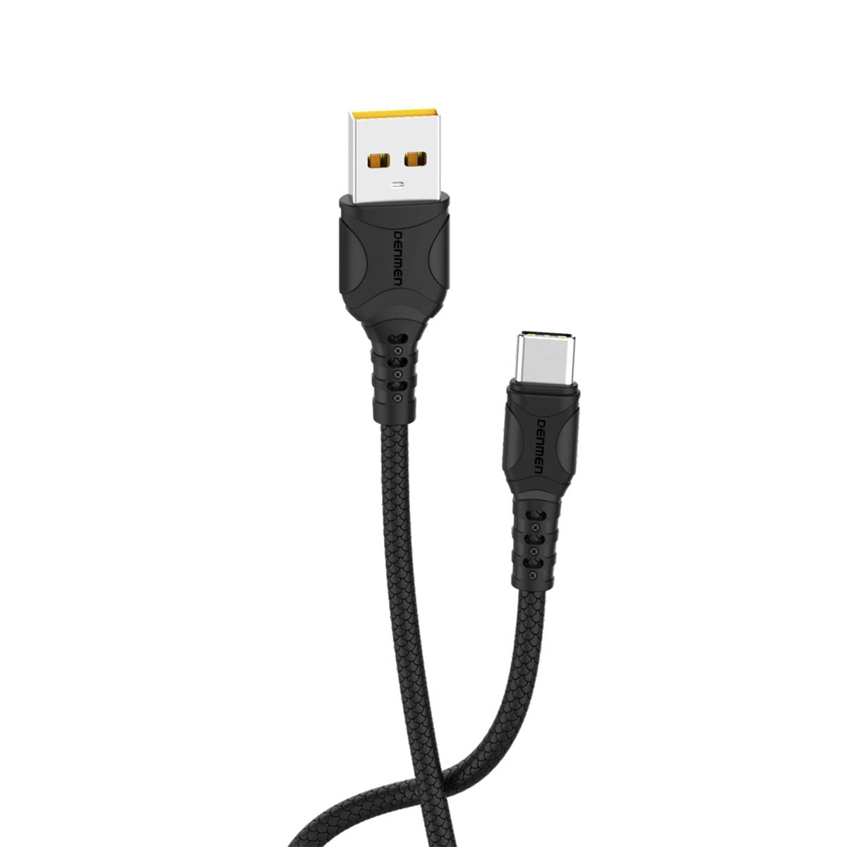 Кабель DENMEN D08T USB Type С, 3.6A, длина 1 метр, цвет черный