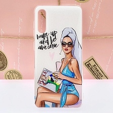 Чехол накладка для SAMSUNG Galaxy A50 (SM-A505), A30s (SM-A307), A50s (SM-A507), силикон, глянец, рисунок VOGUE Wake up.