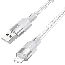 Кабель HOCO X99 Lightning 8 pin, 2.4A, длина 1 метр, цвет серый