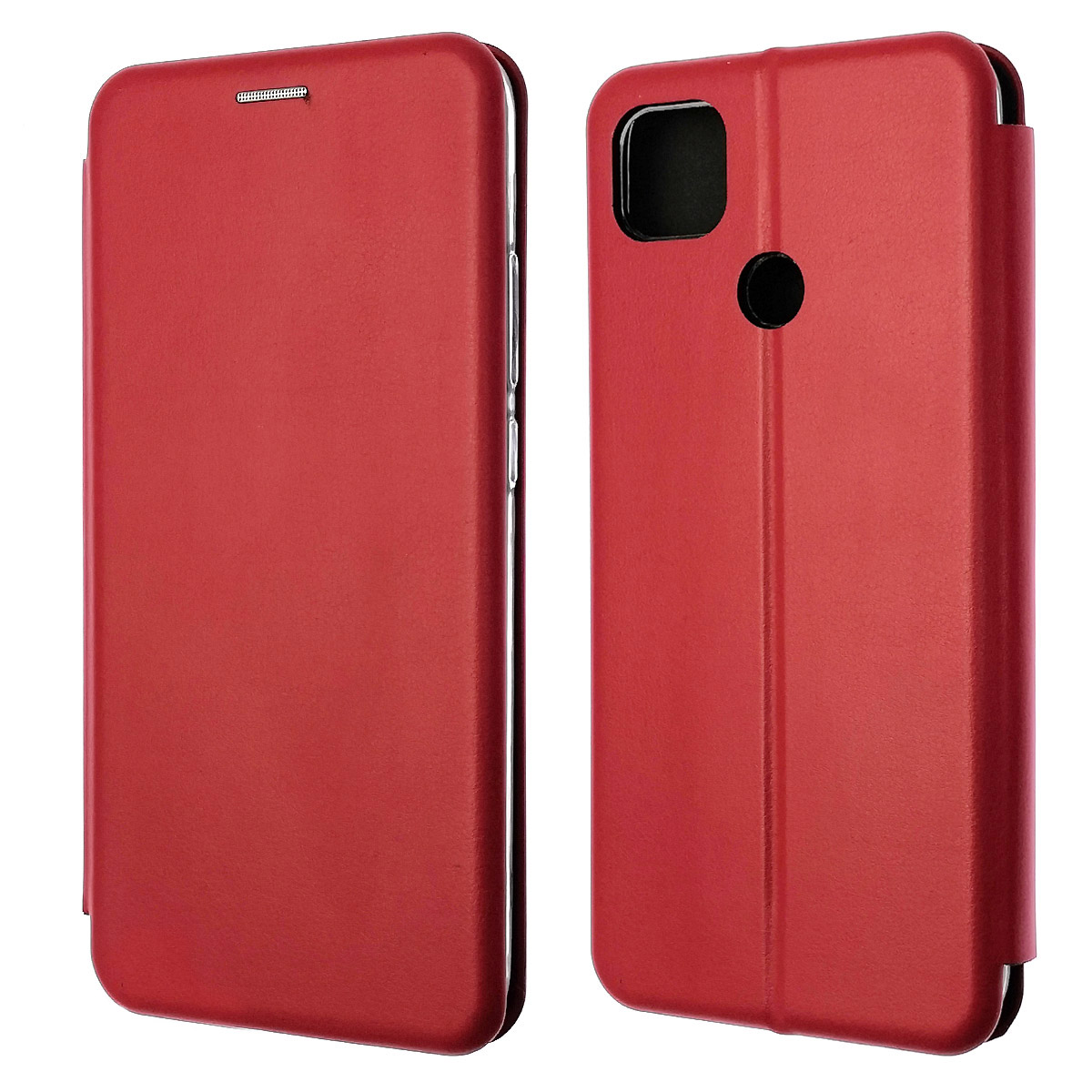 Чехол книжка STYLISH для XIAOMI Redmi 9C, Redmi 10A, экокожа, визитница,  цвет красный