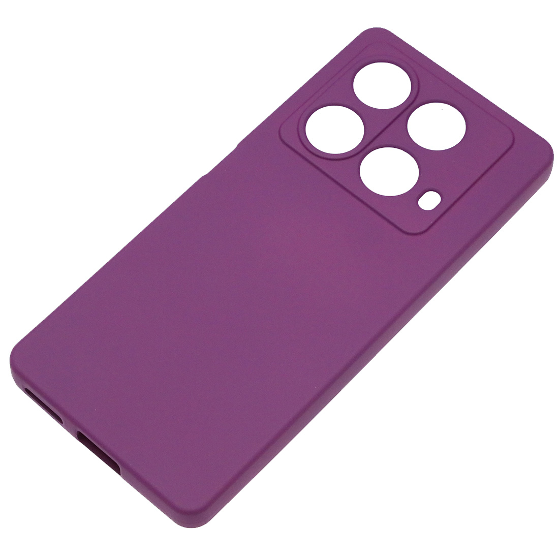 Чехол накладка NANO для INFINIX NOTE 40 4G, защита камеры, силикон, бархат, цвет фиолетовый