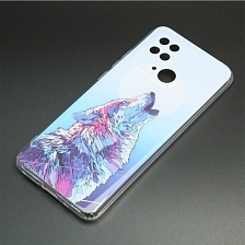 Чехол накладка для XIAOMI Redmi 10C, POCO C40, силикон, глянцевый, рисунок Волк воет на луну Чехол накладка для XIAOMI Redmi 10C, POCO C40, силикон, глянцевый, рисунок Волк воет на луну