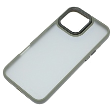Чехол накладка для APPLE iPhone 16 Pro Max (6.9"), силикон, пластик, цвет серый Чехол накладка для APPLE iPhone 16 Pro Max (6.9"), силикон, пластик, цвет серый